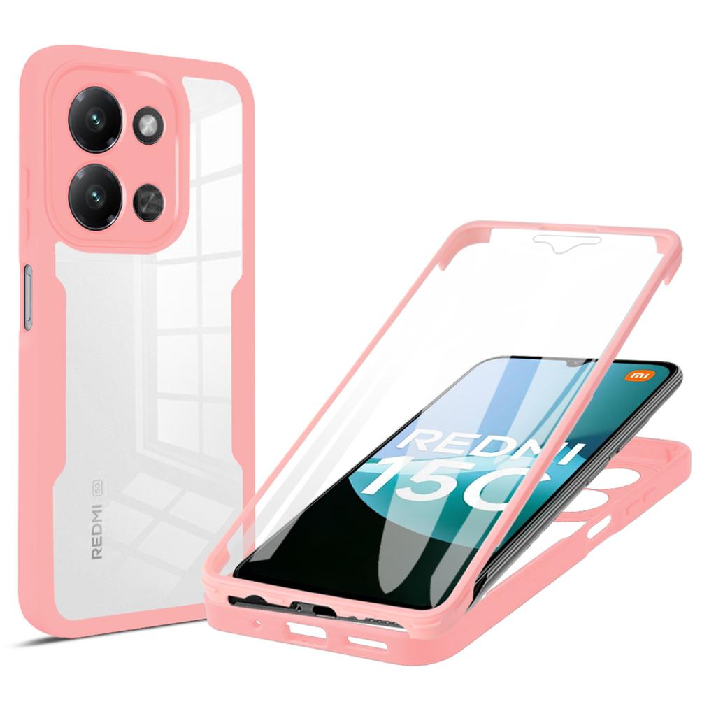 Pouzdro na telefon pro Xiaomi Redmi 15C 4G (EU) (173 mm)/15C 5G (EU) (173 mm)/Poco C85 4G (173 mm) Průhledný kryt z akrylu+TPU s PET fólií na displej