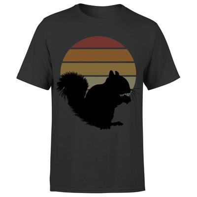 Eichhörnchen Retro Vintage Lustig Erwachsene     Herren T-Shirt  P1 ODER A