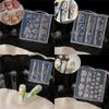 Nail Art Miękki Silikonowy Forma z Reliefem Kwiatowym 3D Rzeźbienie Zakrzywione Szablony Narzędzia Materiały Artystyczne Ozdoby do Nail Art Akcesoria Do Salonu