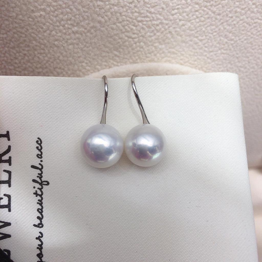 Aurora Natural Freshwater Pearl Hook Earrings - Elegant Round Pearl Jewelry