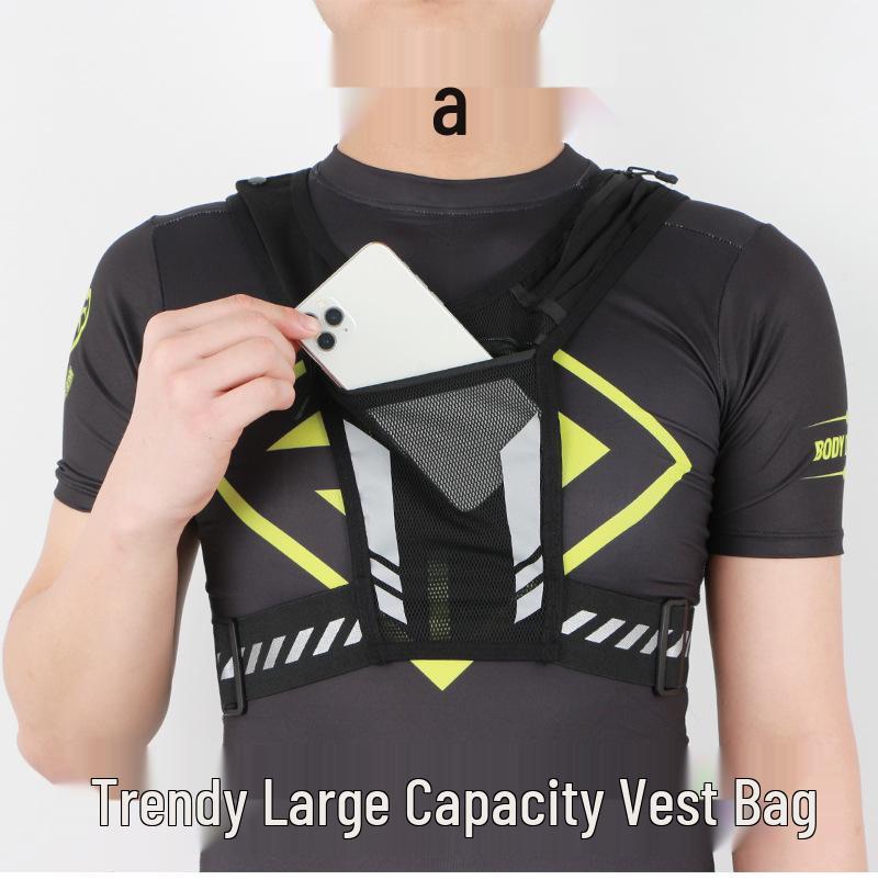 Reflective Sport Backpack: Large Capacity for Cycling, Running, Hiking - Holds Water Bottle & Phone