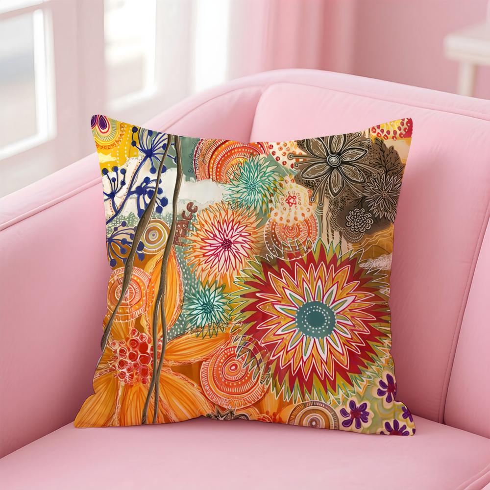 B-Bohemia Cushion Cover Pillowcase Short Plush Invisible Zipper Room Sofa Cushion Cover