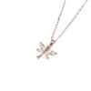 Little Dragonfly Necklace Female Titanium Steel Non-Fading Design Light Luxury Simple Versatile Temperament Model Free Girlfriend Clavicle Chain