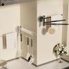 Suction Cup Towel Rack, Non-drilling Wall-mounted Multi-pole Rotating Storage Rack, Shelving Rack, Towel Drying Pole