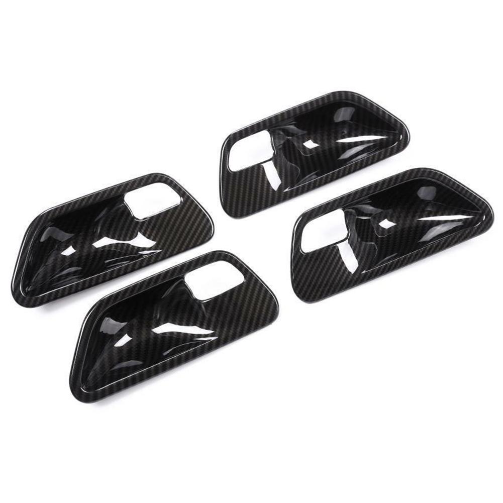 Türgriffschale, 4 Stück, 4 x Kohlefaser-Textur-Look