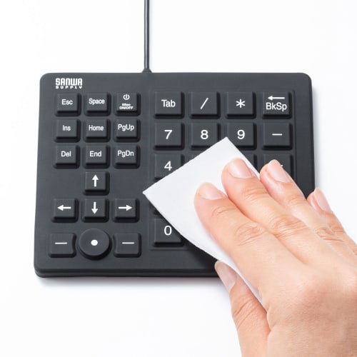 Sanwa Supply Waterproof and Dustproof Numeric Keypad NT-BS1BK Black