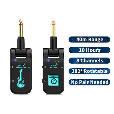 For Guitar Transmitter and Receiver 40M Low Latency Transmission HiFi Audio AUTO Connect Compatible Speaker Amplifier