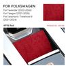 ABS Suede Leather Electronic Parking Brake Sticker For VW Teramont Talagon Tayron 2021-2026 Car Interior Handbrake Cover