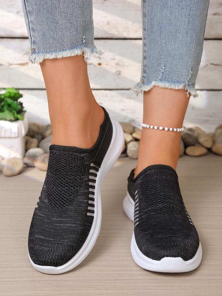 Women's Slip-on Breathable Mesh Casual Shoes - Lightweight, Non-slip Walking Footwear
