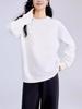 Women's College Style Embroidered Logo Plus Velvet Sweatshirt