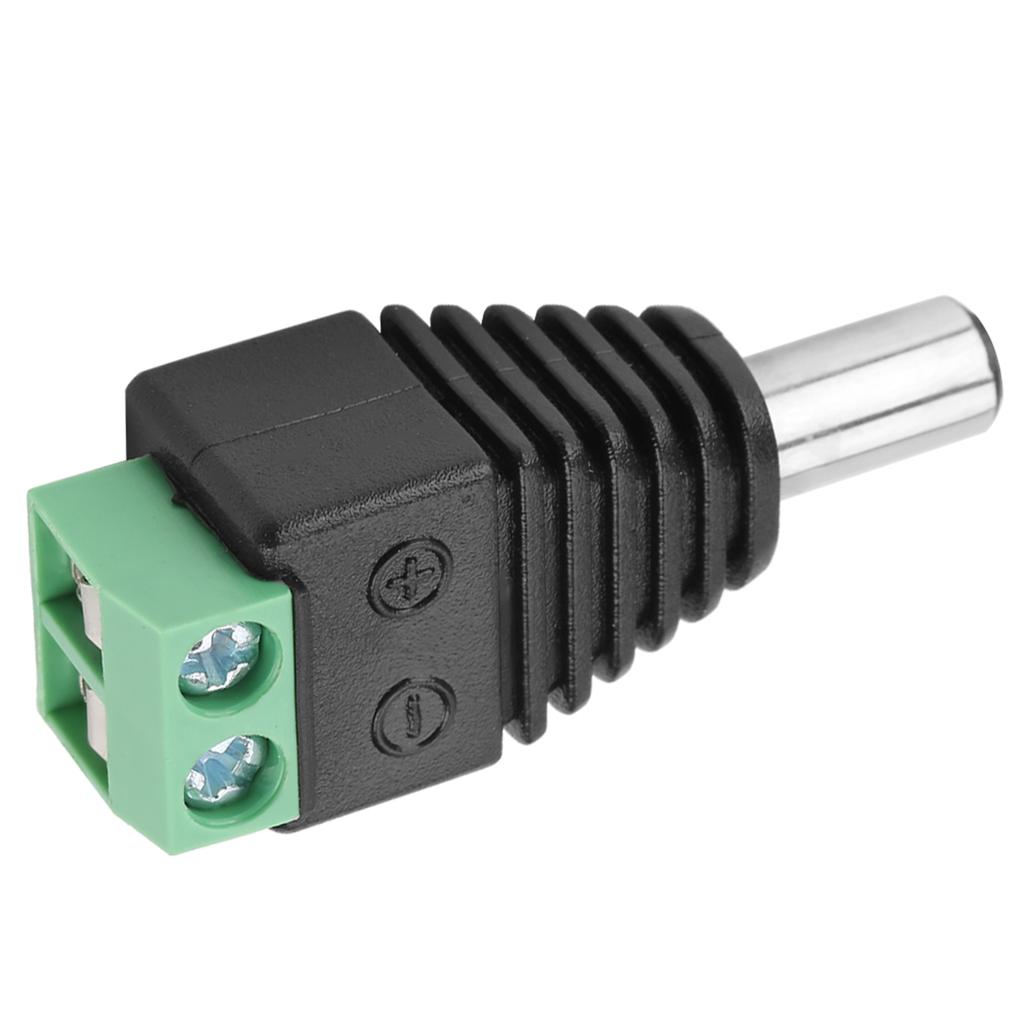 10 Stück DC Strom Stecker Buchse Klemmenadapter Stecker für CCTV Kamera 5,5*2,1mm