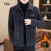 Yalu Men's Wool Blend Lapel Jacket