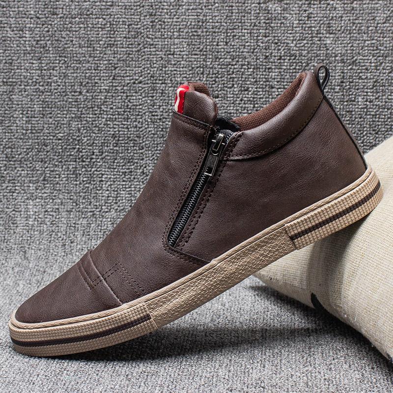 New Fashion Style Mens Casual Shoes High-top Plus Cashmere Mens Casual Shoes for Autumn and Spring Mens Sneakers