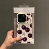 Wine Red Cherry Pattern Lychee Texture Phone Case For iPhone 17 Pro Max 11 12 13 14 15 16 17 Air 15 Plus X XS XR 16E Soft Cover