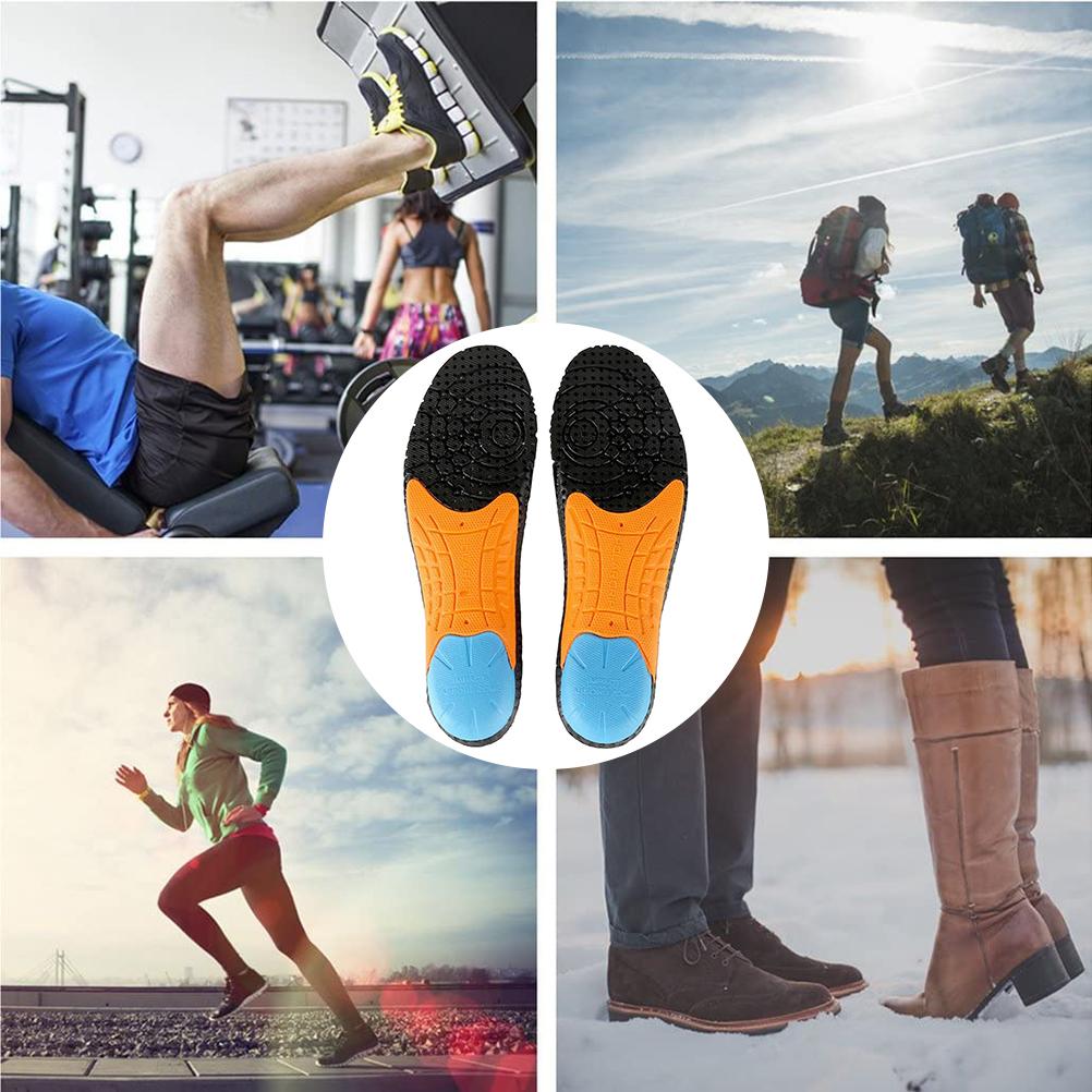 1 Pair Shock Absorbing Running Insole Breathable EVA Sweat Absorbent Insoles Arch Support Insert Sports Insole