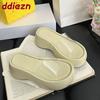 Fashion Fashion Thick Soled Women Wedges Slippers Shoes Transparent Footwear Platform Ladies Wedges Slippers Shoes Female Slides Sandals