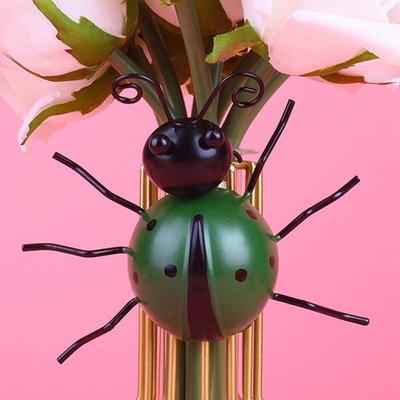 Hinterhof Rustikal Niedlich Außendekorationen Wandkunst Gartendekoration Metall Marienkäfer 3D