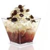 Disposable Square Dessert Cup Plastic Transparent Birthday Party Holiday Wedding Desserts Appetizers Pudding Fruit Ice Cream