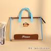 Cartoon Zipper Mesh Horizontal Tutoring Bag Handheld File Bag For Primary And Middle School Students