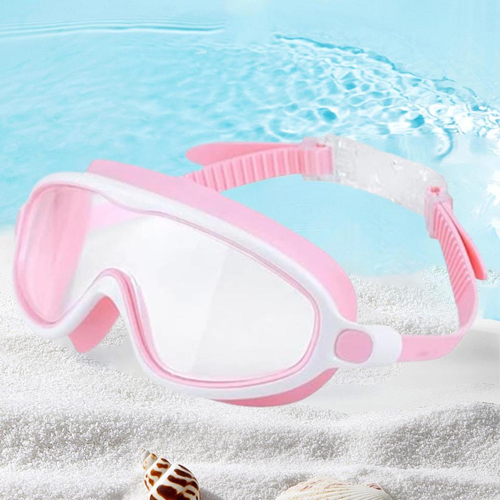 Kids Swimming Goggles for Boys & Girls (3-14 Years) - Big Frame HD View, Anti-Fog, No-Leak, Comfortable Silicone Swim Goggles