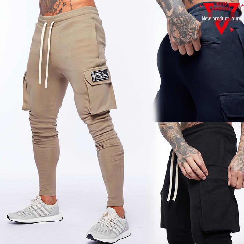 

Men s Cotton Compression Joggers with Big Pockets - Ideal for Running, Gym, and Outdoor Activities. XXL темно-синього кольору