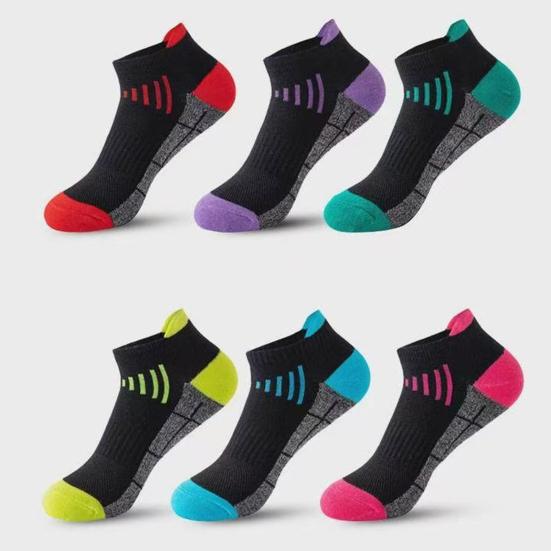 5 Pairs Men's Cotton Ankle Socks Athletic Cushioned Performance Socks Moisture Wicking Breathable Running Socks