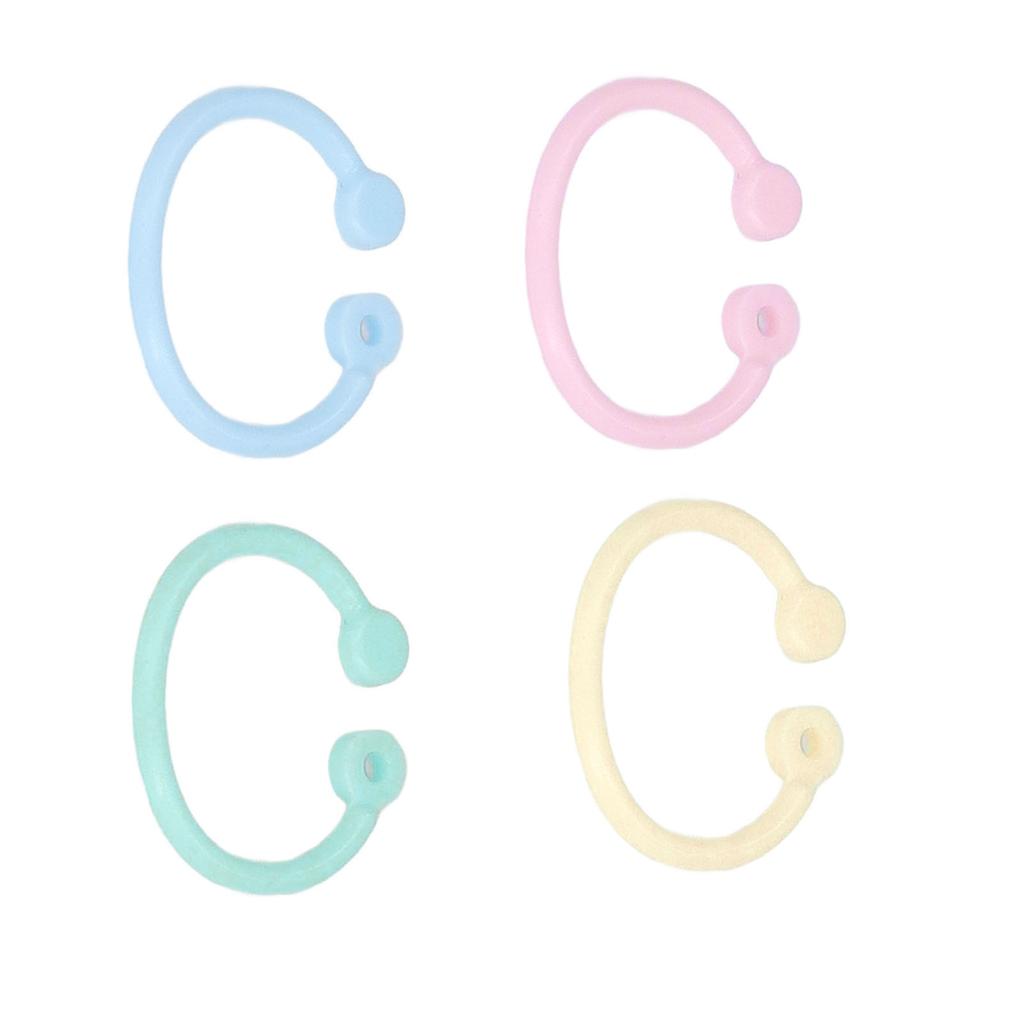 160Pcs  Rings PE Material  Easy  Wide Application Book Rings for Keys Document