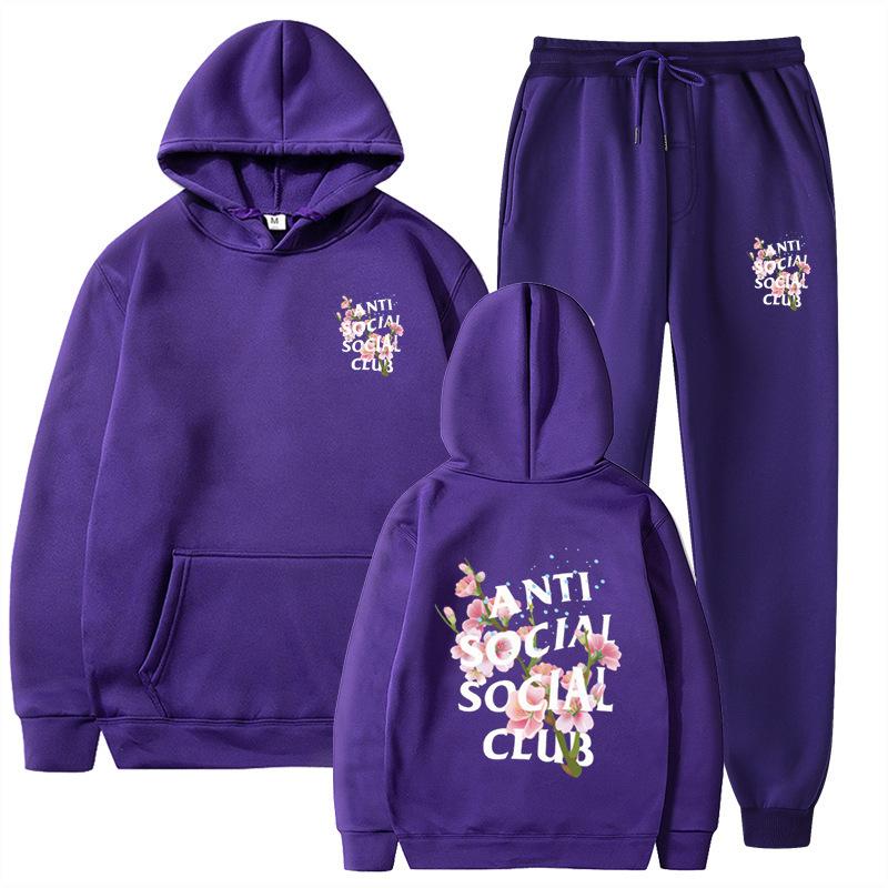 

Pants Suits Sweatshirt Hooded Unisex Suit Men Women Comfortable Soft 3XL