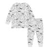 Kinder Homewear Set Skizze Färbung Spaß Hand bemalt Home Kleidung Pyjama Set