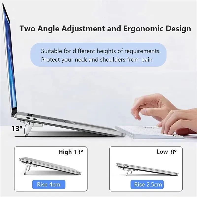 Adjustable Folding Laptop Stand Mini Legs Ultra-thin Portable Support Cooling Holder Invisible Bracket For Macbook/Lenovo Laptop