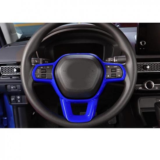 Steering Wheel Border Panel Cover Trim For Honda Civic 11th -23 Bright Blue