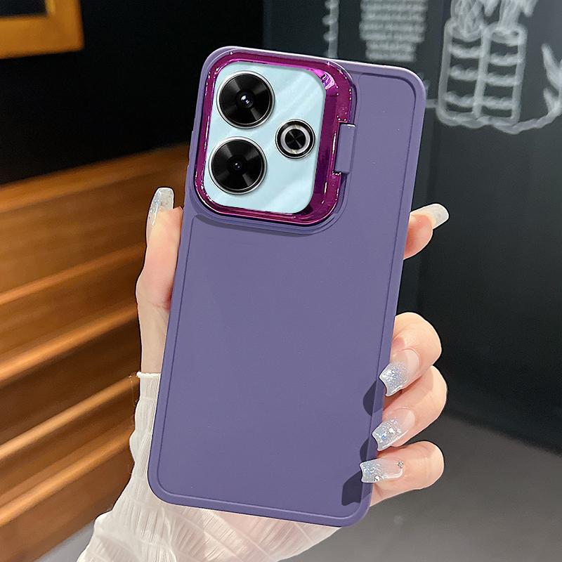 

Підставка для камери Одноколірний м’який чохол із ТПУ для Xiaomi Poco F6 X6 Pro M6 X5 Redmi Note 13 12 11 Pro 10 Матовий протиударний захисний чохол для телефону фіолетовий