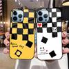 Cartoon Cute Smilely Case For Iphone 14 13 11 12 Pro Max Mini Xs Xr X 7 8 6s Plus Se 2022 Tempered Glass Protection Shell Coque