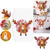 Decorative Unique Christmas Reindeer Butt Fabric Wreath For Enchanting Holiday Events Displays And