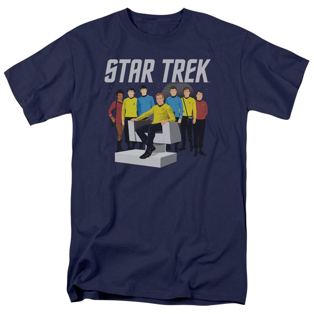 Star Trek - Vector Crew - Adult Unisex Short Sleeve T-Shirt - Blue XL