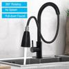 Pull Out Kitchen Faucets Handle 2 Water Mode Kitchen Tap Hole Handle 360 Degree Rotatory Water Mixer Tap Silver /Black New