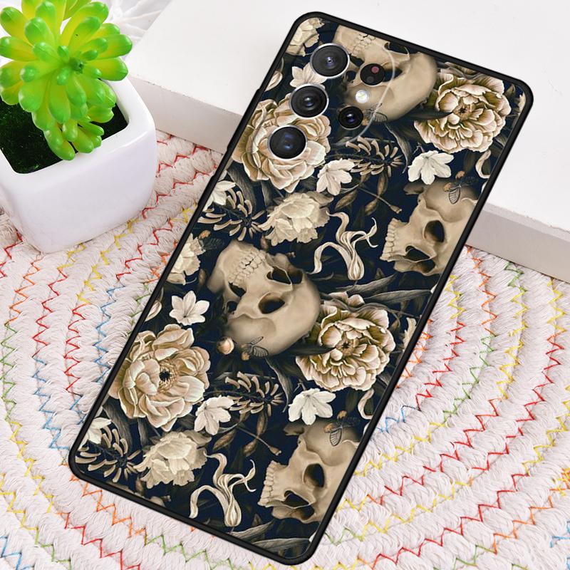 Gothic Skull Silicone Phone Case For Samsung Galaxy Note 10 Pro S26 S25 S24 S23 S22 S21 Plus S25Ultra Capa Cover