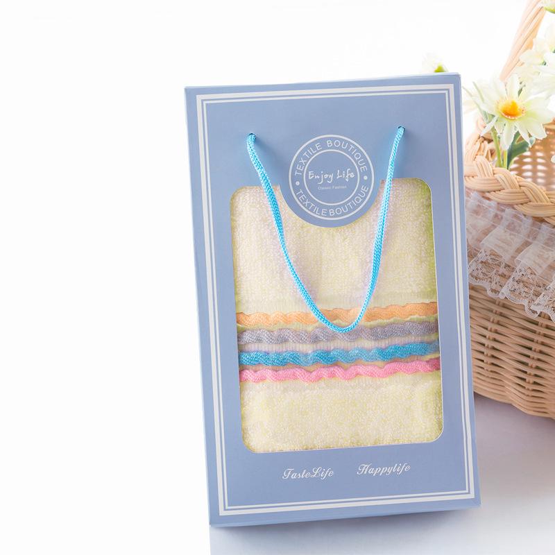 

Праздничная подарочная коробка для домашнего уюта Хлопковые полотенца для вечеринок Полотенца для встреч Креативные сувениры Свадебные сувениры для гостей 34x74cm