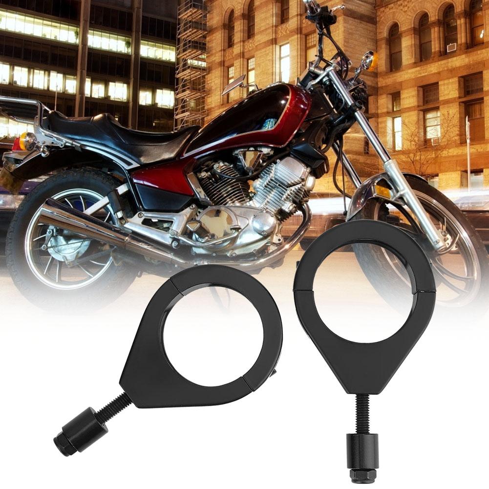 41mm Metal Plating Motorcycle Turn Signal Light Bracket Holder Clamps Mount Accessories Black