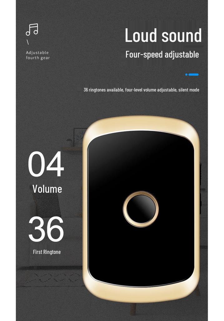 Smart Wireless Doorbell for Home, Ultra-Long Range, Remote Control, Two Receivers, Ideal for Elderly
