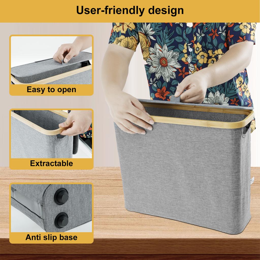 23L Toilet Paper Storage Basket Holds up to 12 Toilet Paper Roll Basket with Side Window LargeCapacity Foldable Toilet Paper Bin