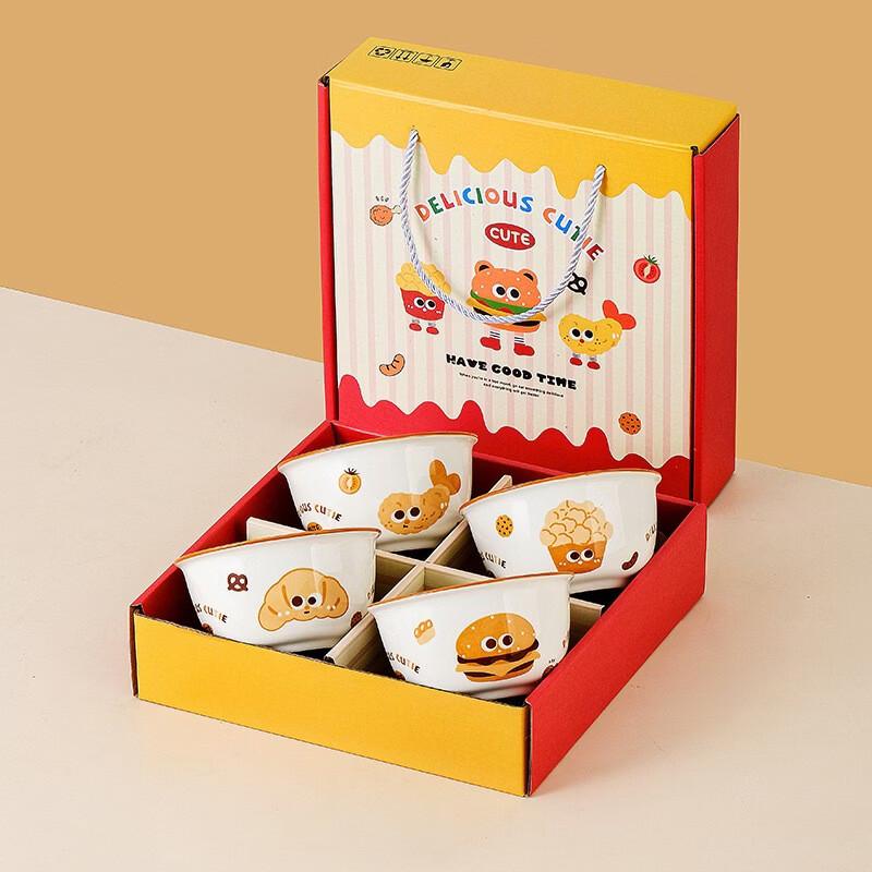 Anvelo Cartoon Burger Ceramic Bowl Tableware Set 20 Sets/Carton