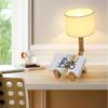 Massivt trä Robot Creative Skrivbordslampa Sovrumslampa