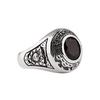 Anonymous Artisan Oldschool Officer Ring - Red Stone