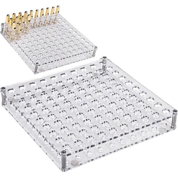 Desk Organizer Stand Holder for Lab use 510 carts Stand Organizer for 0.5ml 1ml Tank Stands & Shelves(19cm x 10cm x 4cm) (19cm x 19cm x 3.2cm)