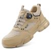 Men's Steel Toe Anti-Puncture Safety Shoes with Smart Button Closure
