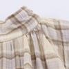 Women's Plaid Layered Short Top - Loose, Lazy Style Design (2171018)