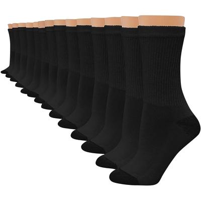 Calcetines de algodón doblemente resistentes para hombre, suaves y absorbentes de humedad (paquete de 10)