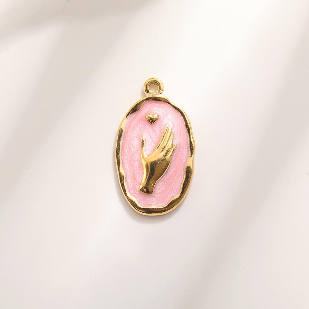 Stainless Steel Drip Oil DIY Pendant: Stylish Lips & Donut Charms with Titanium Steel Bracelet, Necklace & Earrings