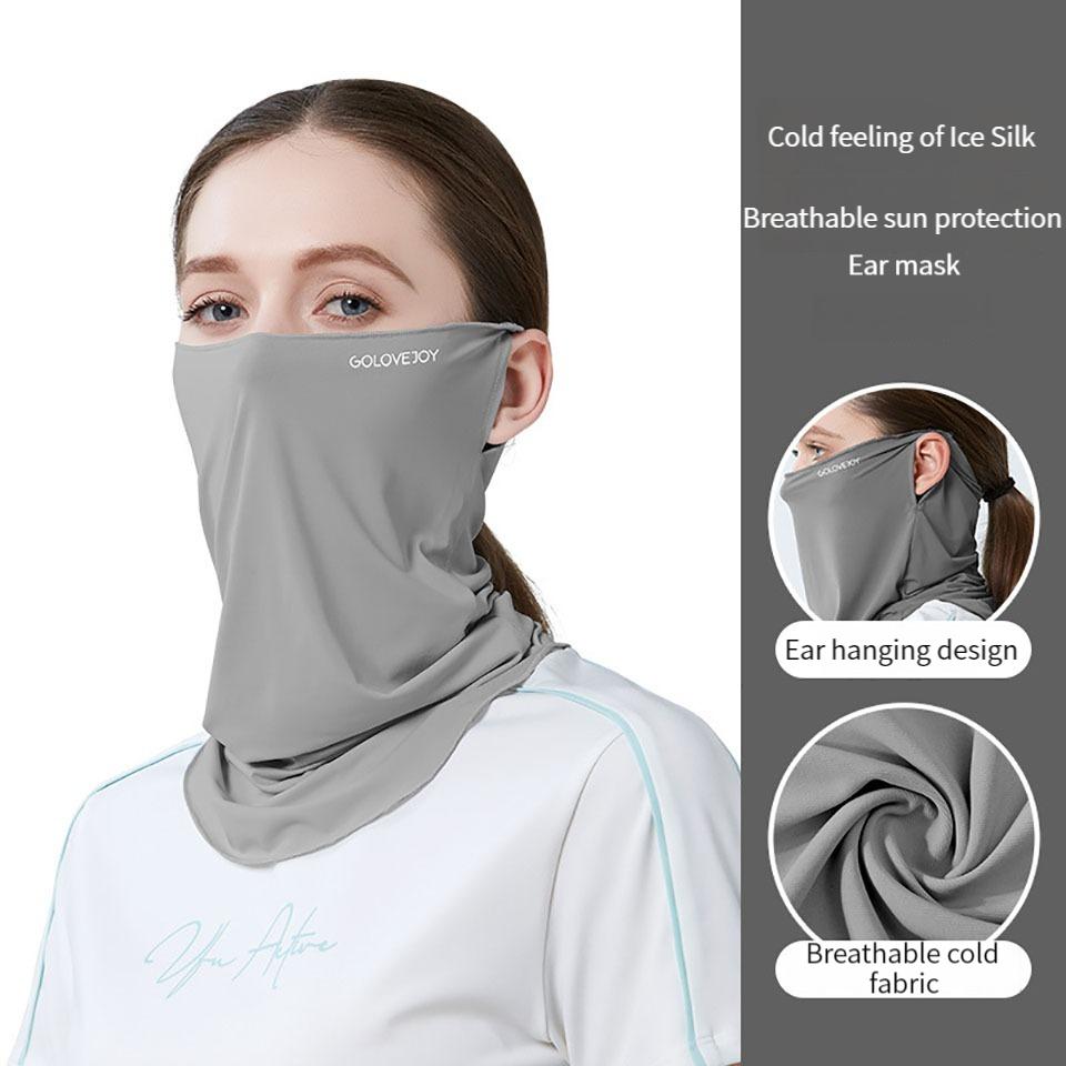 Gobygo 1Pcs Upf50+ Summer Sun Mask Breathable Uv-Protective Neck Mask Outdoor Cycling And Mountain Climbing Sports Men Women